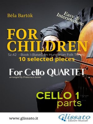 cover image of Cello 1 part of "For Children" by Bartók